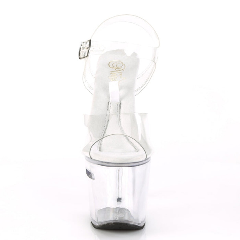 Pleaser Tipjar-708RAD Sandaler Dame Clear | 186-CLBFWK