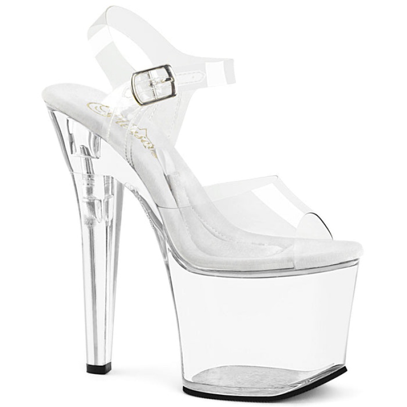 Pleaser Treasure-708RAD Sandaler Dame Clear | 546-KNEDMF