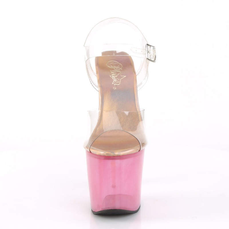 Pleaser Unicorn-708T Sandaler Dame Rosa | 527-GARNZI