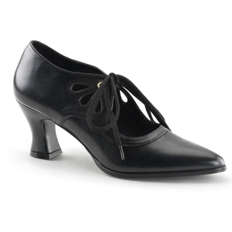 Pleaser Victorian-03 Pumps Dame Svarte | 068-PXVCEJ